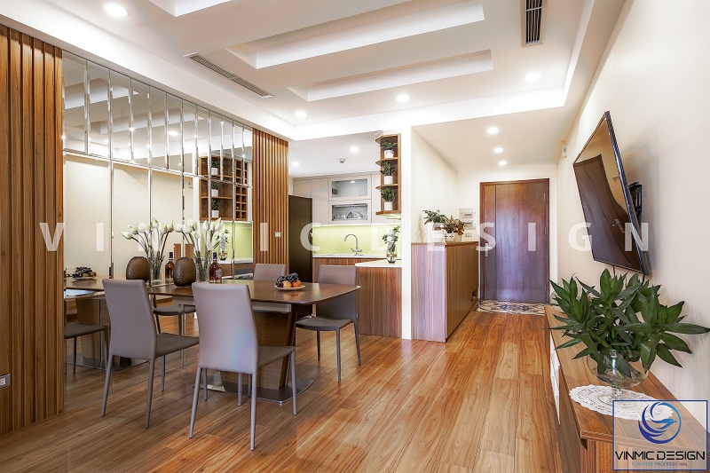 Thi công phòng bếp hiện đại tại chung cư Handi Resco – 31 Lê Văn Lương