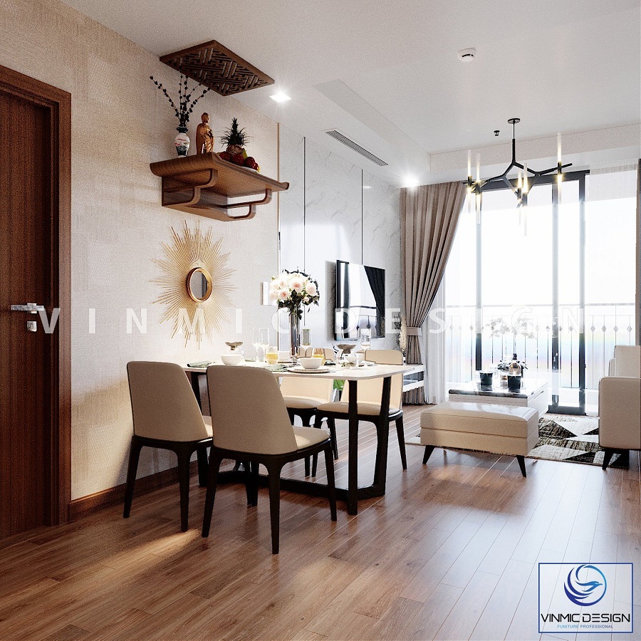 Nội thất phòng khách căn hộ Vinhomes Green Bay Mễ Trì