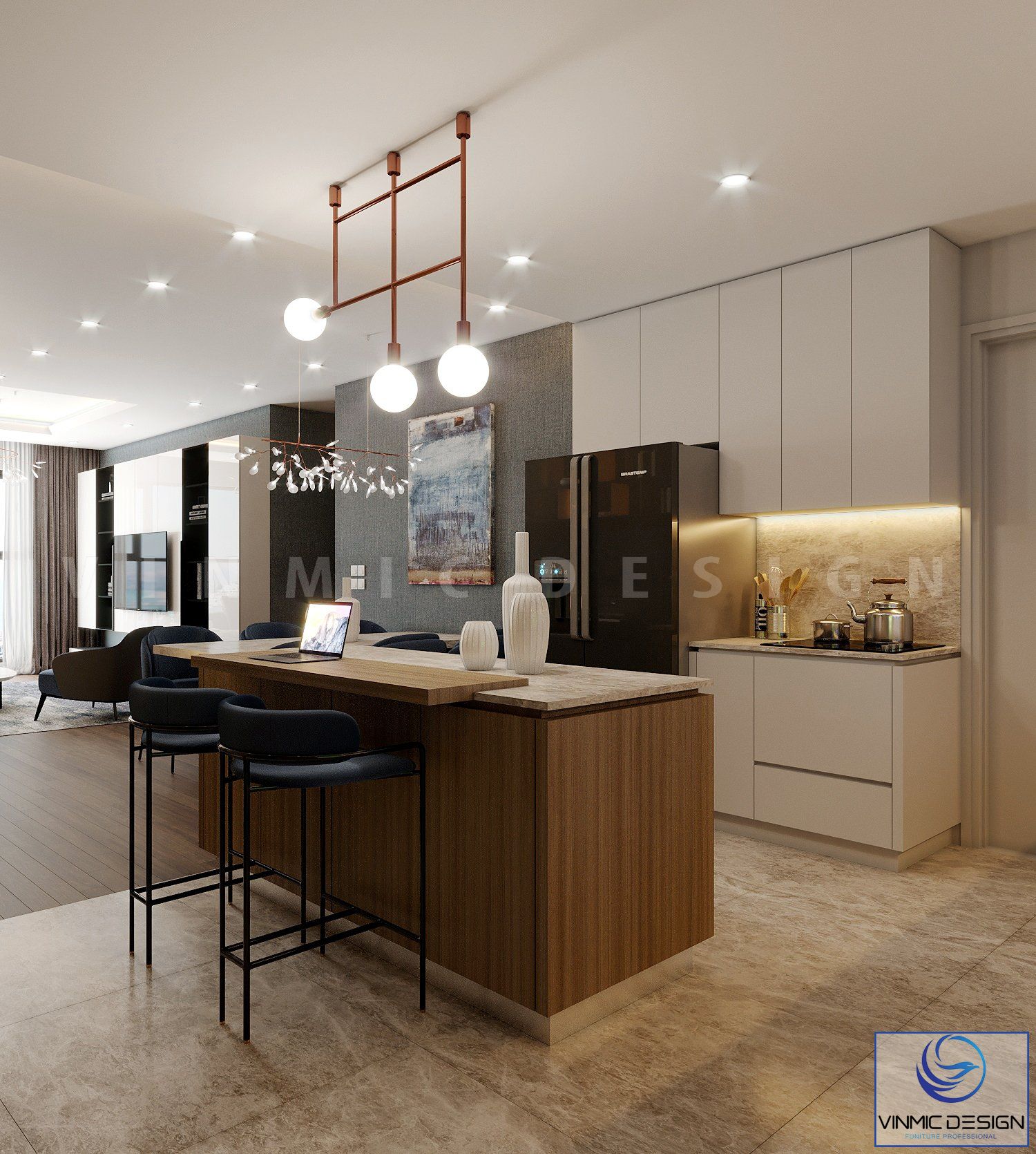 Bộ bàn đảo được thiết kế để cho gia chủ tiện lợi hơn