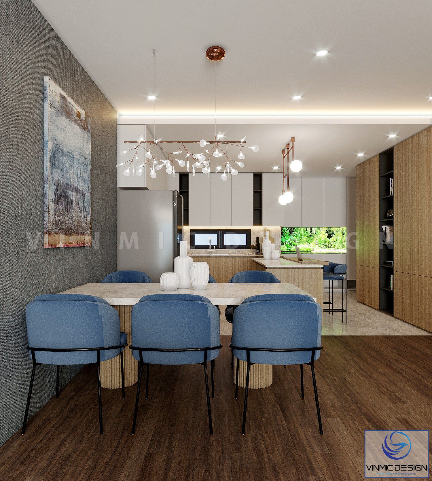 Không gian bếp ấm cúng