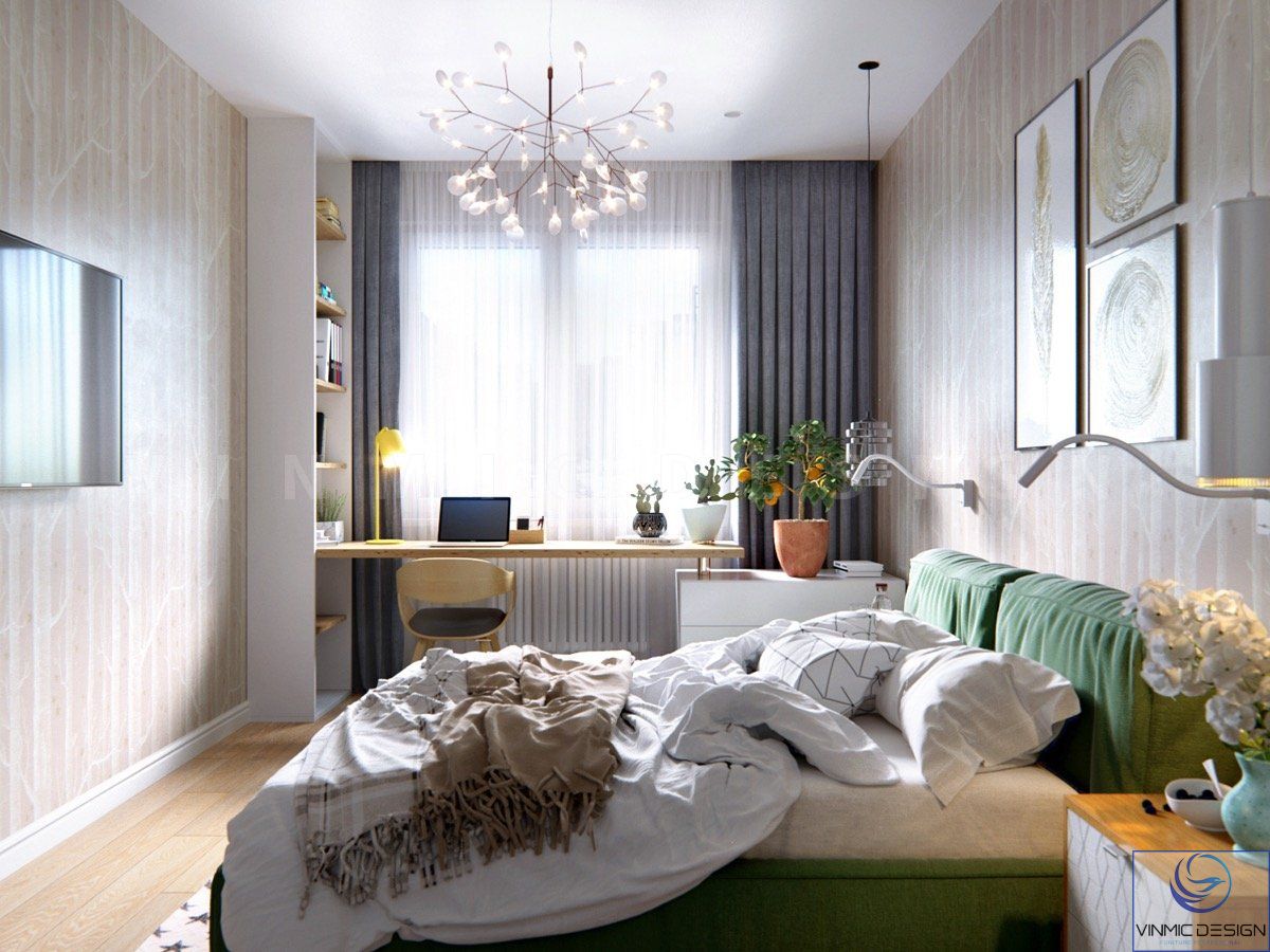 Thiết kế nội thất phòng ngủ phong cách Scandinavian