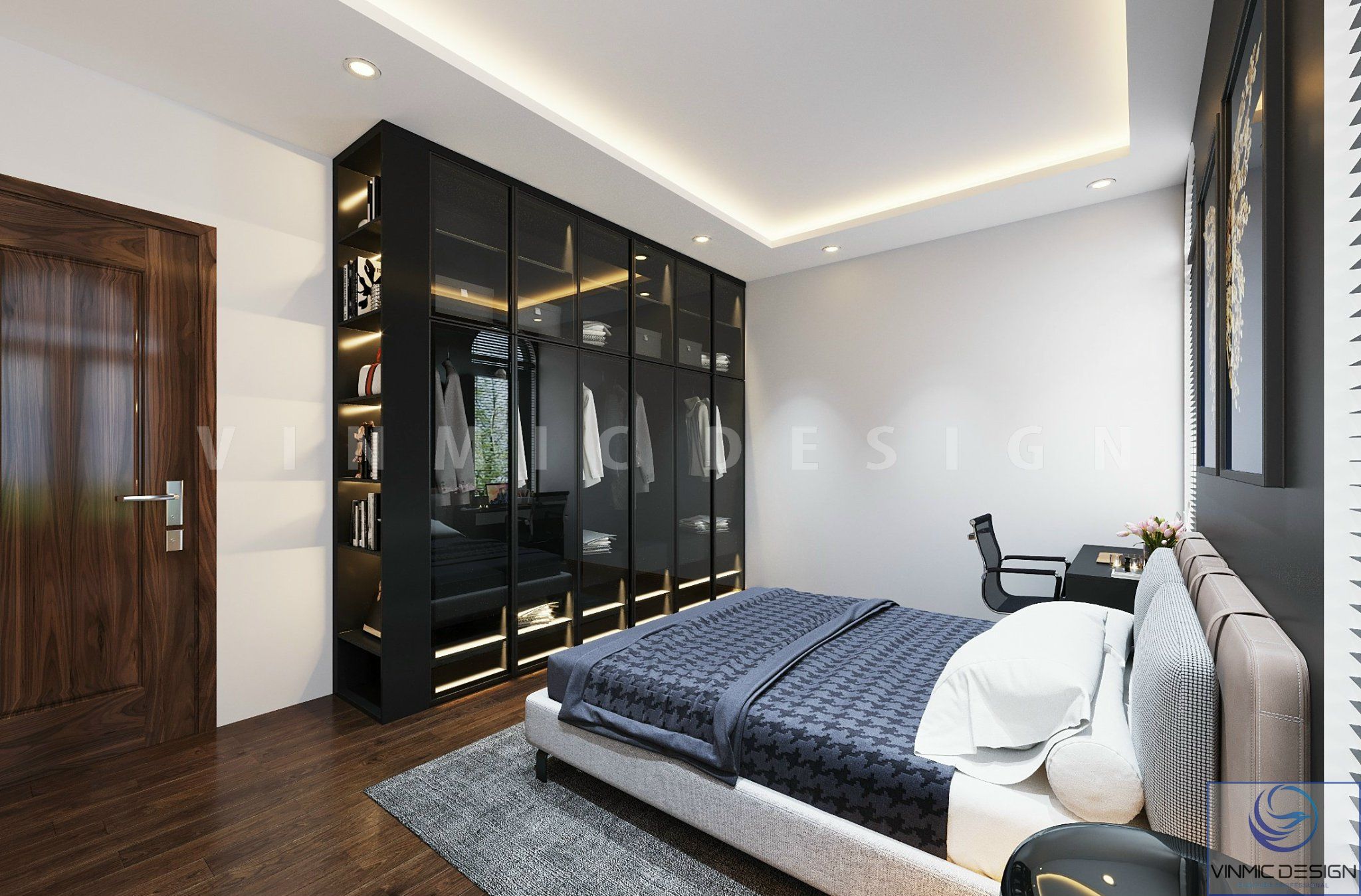 Thiết kế nội thất phòng ngủ master biệt thự Quảng Ninh
