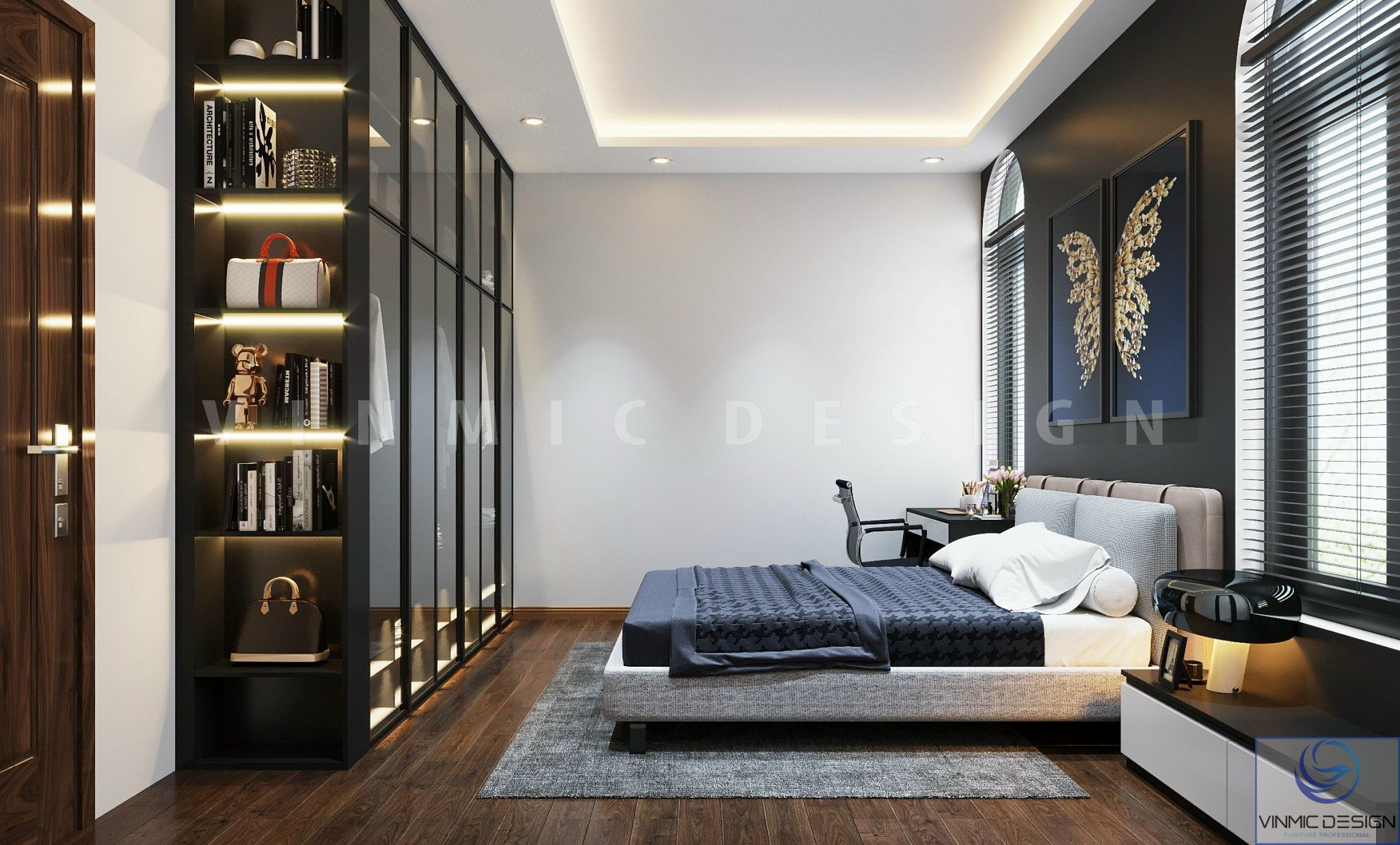 Thiết kế nội thất phòng ngủ master biệt thự Bắc Ninh