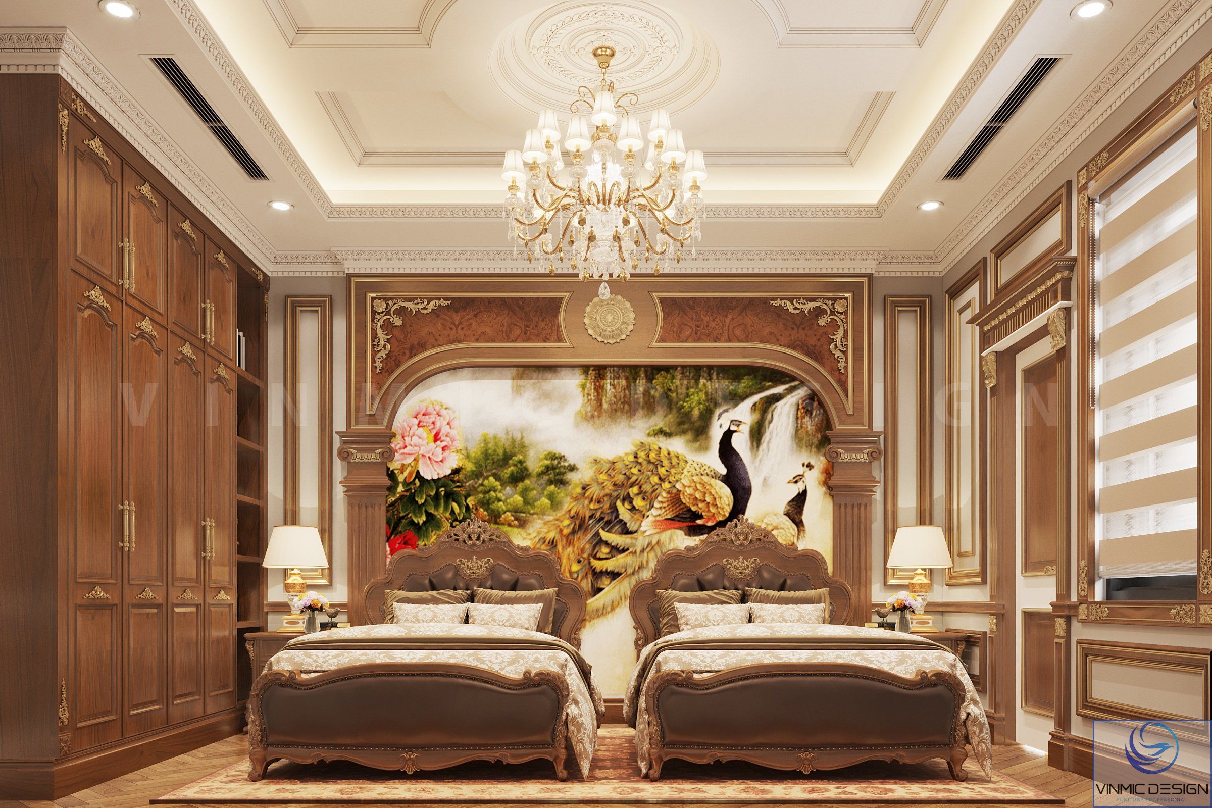 Thiết kế nội thất phòng ngủ master tại Long Biên Hà Nội