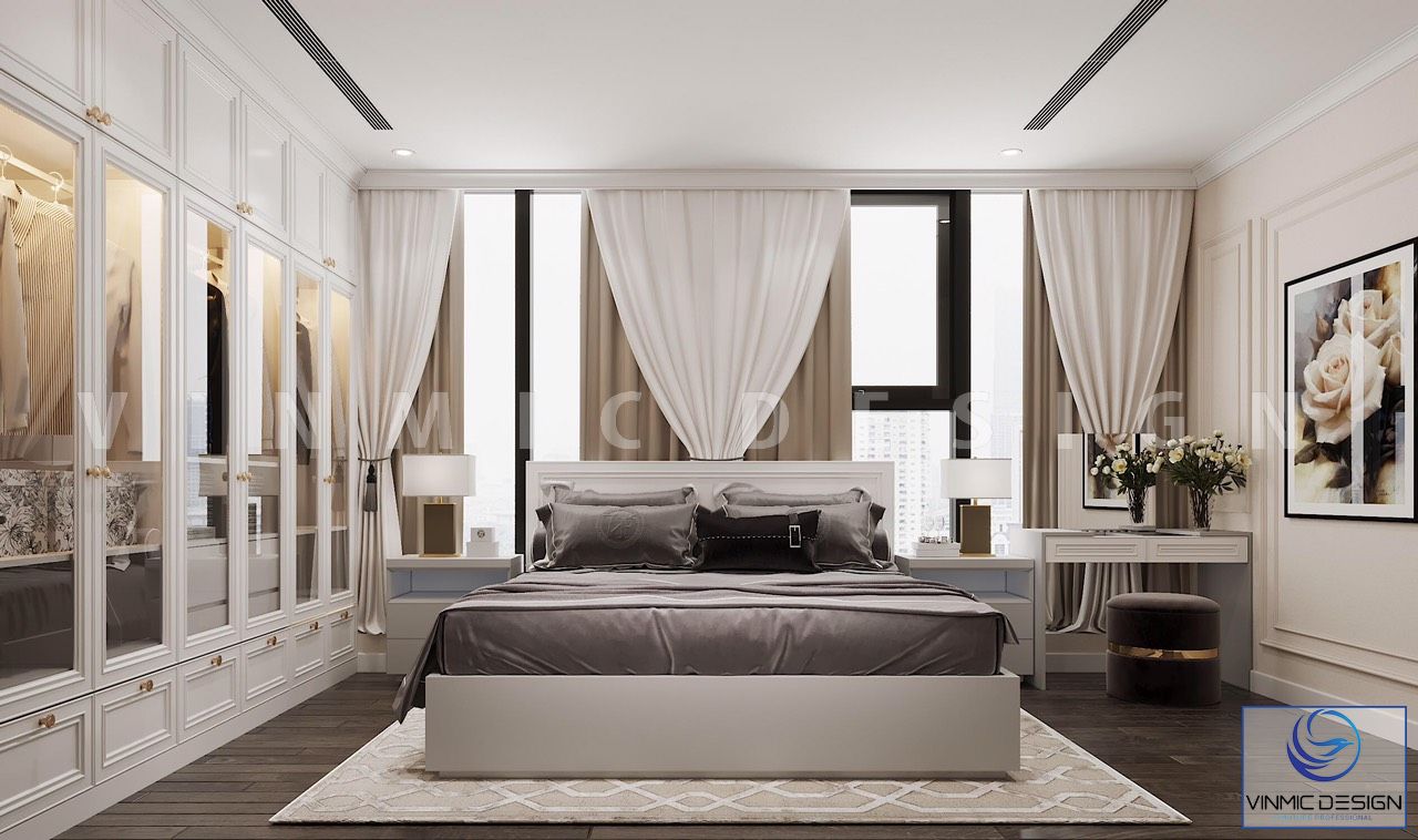 Thiết kế nội thất phòng ngủ phong cách tân cổ điển 
