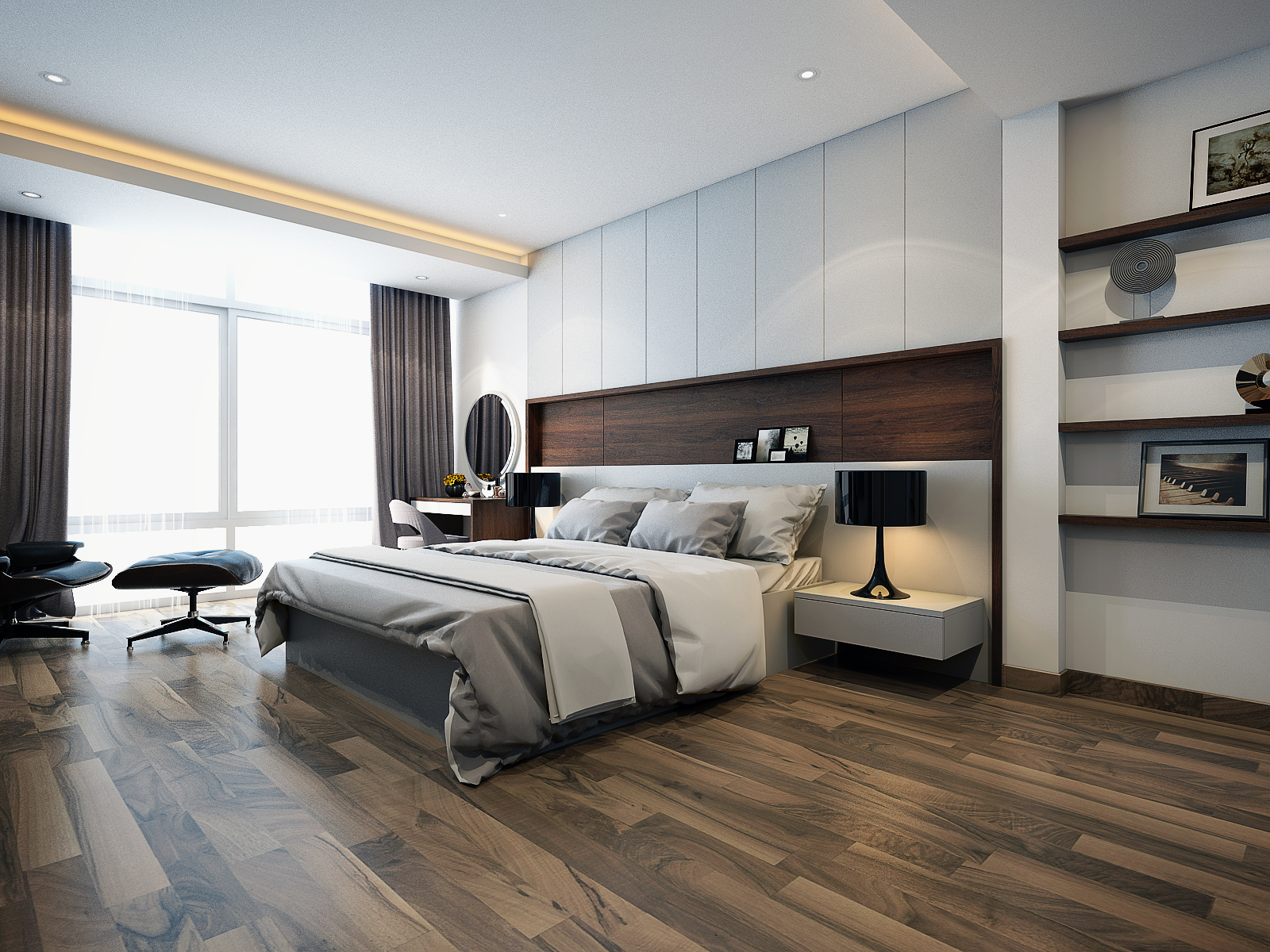 Thiết kế nội thất phòng ngủ phong cách hiện đại 