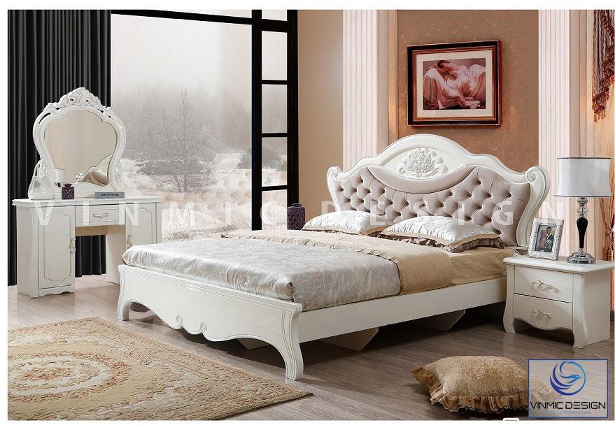 Giường ngủ là điểm hội tụ của phong cách tân cổ điển trong phòng ngủ 
