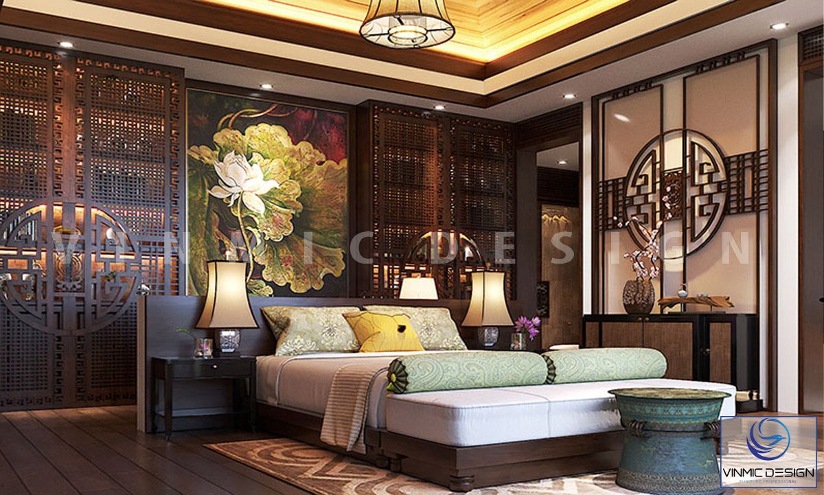 Thiết kế phòng ngủ phong cách Indochine 