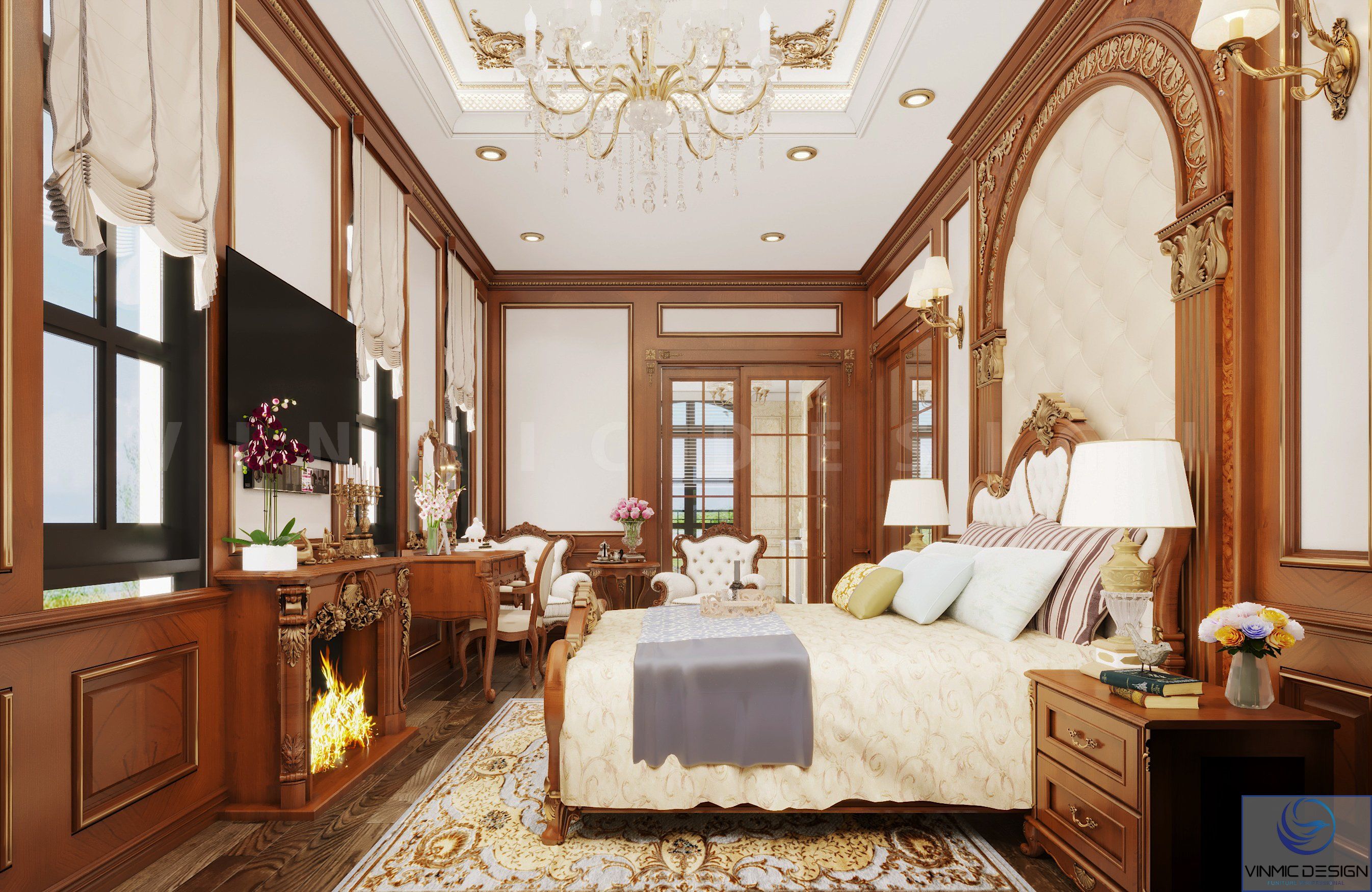 Phòng ngủ phong cách cổ điển 