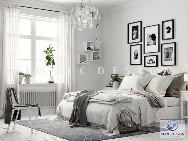Thiết kế nội thất phòng ngủ phong cách scandinavian trong trẻo