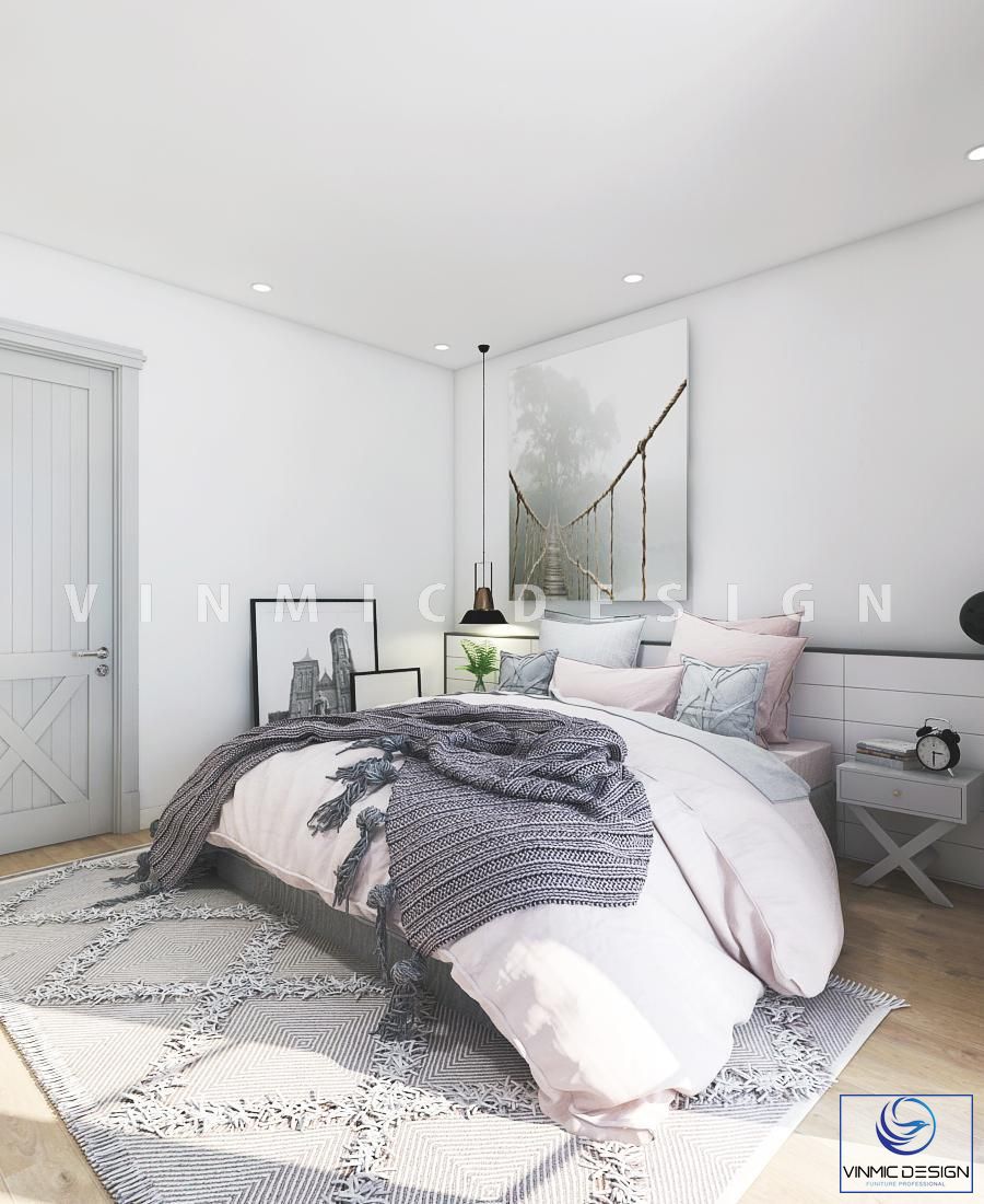 Phòng ngủ phong cách scandinavian ấn tượng - Nội thất Vinmic