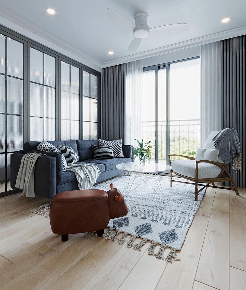 Thiết kế nội thất phòng khách phong cách Scandinavian - Thi công chất lượng