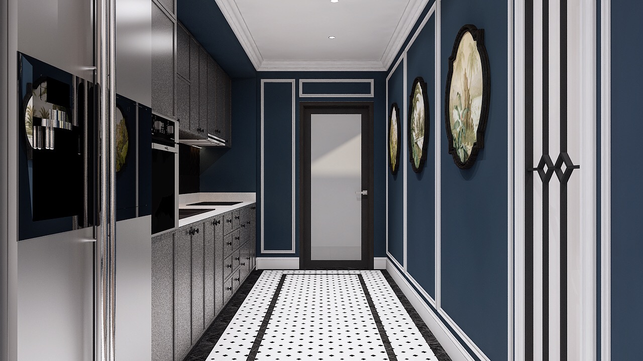 Thiết kế nội thất phong cách Indochine cho phòng bếp 