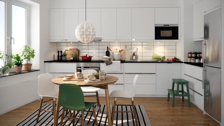 Thiết kế nội thất phòng bếp phong cách Scandinavian đẹp