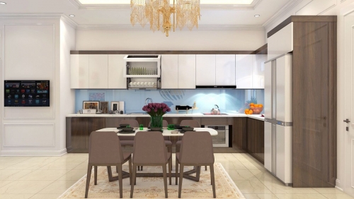 Nên lựa chọn chất liệu gỗ làm tủ bếp chung cư như thế nào?