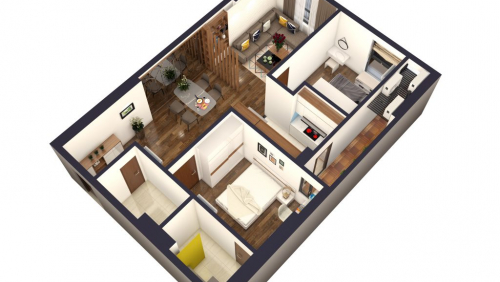 Ý tưởng thiết kế nội thất căn hộ chung cư nhỏ trở nên rộng rãi