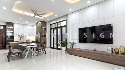 Thi công nội thất nhà phố hiện đại tại Xuân Phương