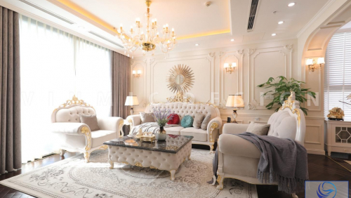 Thi công nội thất cổ điển tại biệt thự Vinhomes Green Bay
