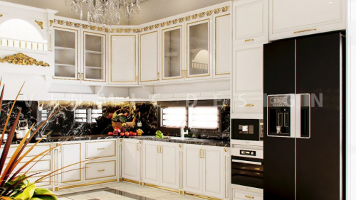 Thiết kế tủ bếp tân cổ điển sang trọng - Đẳng cấp