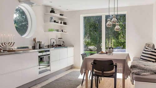 Thiết kế nội thất phòng bếp phong cách Scandinavian