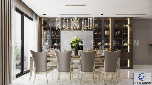 Thiết kế nội thất chung cư tân cổ điển đẹp tại Goldmark City