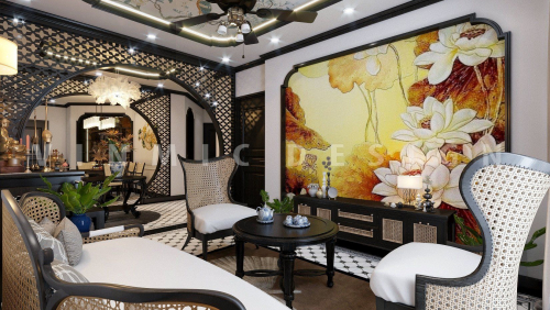 Thiết kế nội thất phong cách Á Đông tại chung cư Sunshine Garden