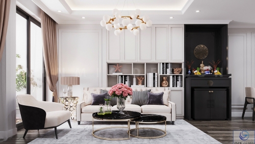 Thiết kế nội thất chung cư phong cách tân cổ điển