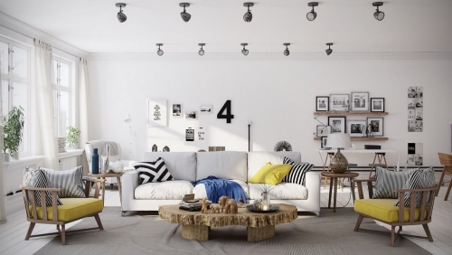Hãy thử thiết kế phòng khách phong cách Scandinavian đầy mới lạ